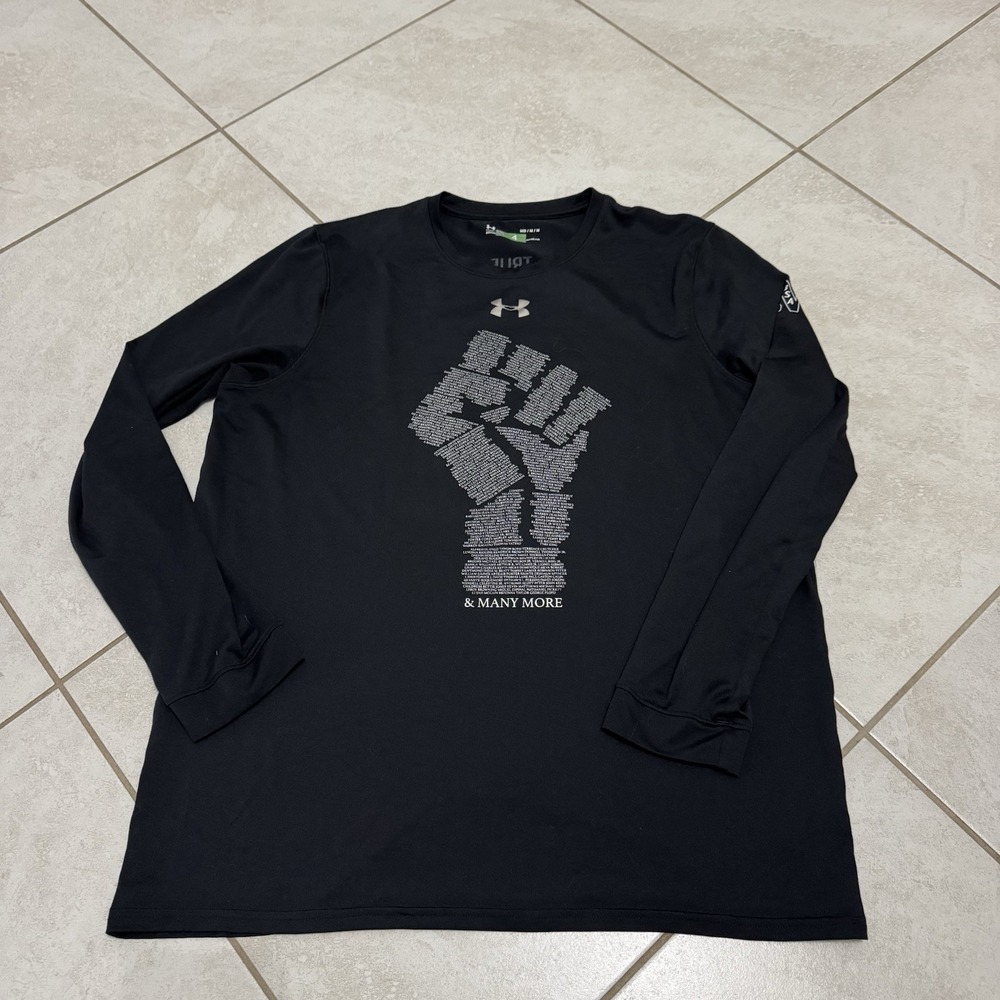Northwestern Wildcats Shirt Mens M Under Armour Black Lives Matter Player Worn